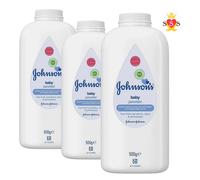 3x Johnsons Baby Powder Talc 500g LARGE TUBS