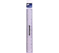 3X Just Stationery 12 inch Metallic Shatterproof Ruler