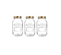 3x Kilner 1L Screw Top Preserve Jars Food Storage Jams Pickles Chutney