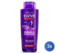 3X L’Oréal Paris Elvive Color-Vive Purple Shampoo, 200 ML