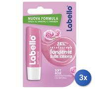 3x Labello Lip Balm Soft Rose' 85020