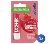3x Labello Lip Balm Strawberry Shine 85072