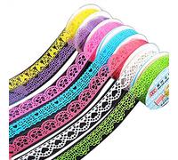 3X Lace Flower Roll DIY Decorative Tape Masking Tape Sticky Paper Adhesive Tape Scrapbooking Professional Process
