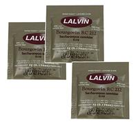 3X Lalvin RC 212 Yeast Red Wine 5g Homebrew Wine Making 4.5L-23L Pinot Noir