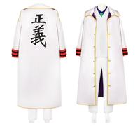 (3X-Large) Marine Hero Cosplay Set - Navy Admiral Garp Inspired Outfit with Cape