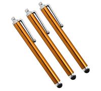 3x Large Stylus Pen for Huawei P40 Lite 5G Smartphone Tablet Universal Writing Set of 3 (Gold)