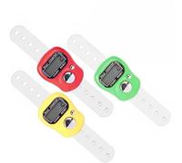 3x LCD display digital finger tally counter clicker, electronic stitch counter for knitting, crochet row counter ring, plastic mini manual clicker counter ((Pack of 3(Dark Blue, Green &Pink))
