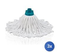 3X Leifheit 52070 Classic Mop Replacement Cotton White