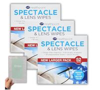 3X Lens Wipes for Glasses, Spectacle Wipes, Glass Wipes Individually Wrapped, Lenses Wipes Glasses, Lens Cleaner for Eye Glasses Wipes No Fog, Camera Wipes, 52 pk, 156 Total, TDY Glasses Care