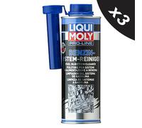 3x Liqui Moly Petrol Fuel System Injector, Intake Valve Cleaner Treatment 500ml