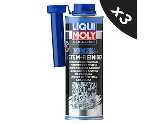 3x Liqui Moly Petrol Fuel System Injector, Intake Valve Cleaner Treatment 500ml