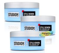 3x L'oreal Loreal Studio Style Rework Out Of Bed Fibre Hair Style Cream 150ml