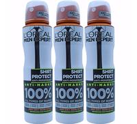 3X L'Oreal Paris Anti-Perspirant Deodorant Sweat and Odor Protection 150ml