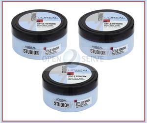 3x L'oreal Studio Style Rework Remix Hair Fibre Putty | 24hr Reshaping- 150ml