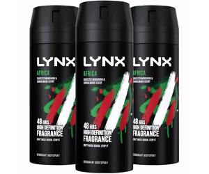 3X Lynx Body Spray Africa 48-H High Definition Fragrance Deo For Men