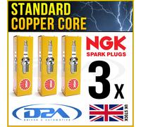 3x LZKAR7A NGK Standard Spark Plugs For SMART (MCC) For FOUR 1.0 12/14-04/20