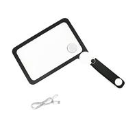 3X Magnification Glass Folding Handheld Magnification Glasses with 72 LED Light Page Magnifier Reading Illuminated Magnifier Large Glass Reading Enlarger