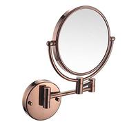 3X Magnification, Two-Sided, 360° Swivel & Extendable Wall Mounted Makeup Vanity Mirror in Bronze for Bathroom
