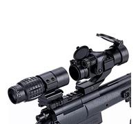 3X Magnifier Scope with Flip Up Side Mount + Tactical M2 Red Dot Sight Hunting Optics Scope Combo for 20mm Cantilever Picatinny Mount (3X+M2 Combo)