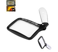 3X Magnifying Glass Rectangular Foldable Magnifying Glass Handheld Reading Magnifier 5 LED Illuminated Lighted Magnifier with Cloth Bag Cloth for Seniors Reading, Close Work, Coins, Jewelry