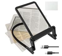 3X Magnifying Glass with Light for Reading,Hands-Free Neck Wear Reading Magnifier with Adjustable Brightness,Flexible Gooseneck Full Page Magnifier for Seniors Low Vision Elderly,Close Work