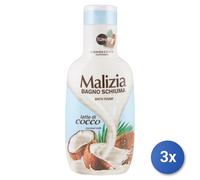 3X Malizia Bath 1000 ML Coconut