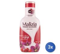 3X Malizia Bath 1000 ML. Goji Berry/Flower