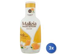 3x Malizia Bathroom 1000 Ml. Honey/Ginger