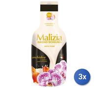 3x Malizia Bathroom 1000 Ml Orchid/Amber Made In Italy