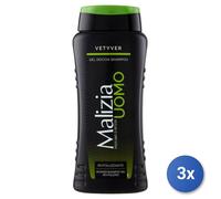 3X Malizia Shower/Shampoo 250 ML Man Vetyver