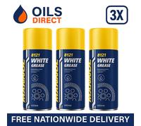 3x MANNOL High Performance White Grease Lubricant Spray Aerosol Lithium 450ml