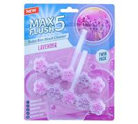 Max Flush 5 Toilet Rim Block Cleaner Lavender