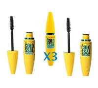 3X Maybelline Colossal Waterproof Mascara Black Sealed