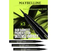 3X Maybelline Tattoo Liner Ink Pen Eyeliner Jet Black