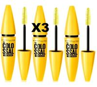 3X Maybelline The Colossal 100% Black Mascara Sealed