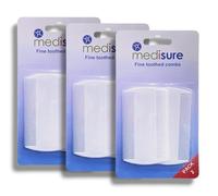 3x Mēdisure Fine Toothed Nit Comb - 2 Comb in a Pack [6 Comb in Total]