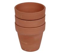 URBNLIVING Terracotta Round Plant Pots with Drainage Hole - Set of 3/6 Classic Design Garden Flower Planters, Ideal for Indoor and Outdoor Use, Durable Herb Flower Pots for Home and Garden Deco