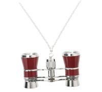 3x Metal Opera Glasses with Chain, Silver, Central Focus | Multi-coated Lenses, Glass Optics, Compact 25mm Size, Suitable for Theatre and Horse Racing