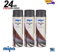 3x MIPA Etch-Filler HB Dark Grey Aerosol Spray - 500ML