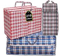 3X MIRUB Jumbo Storage Bags With Zips (100x70x30 cm) XXL Strong Storage Bags for Clothes and Extra Large Laundry Bags with Zips, Big Bags are Moving House Essentials, Storage Bags for Bedding