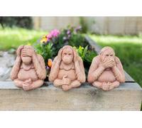 3X Monkey Hear See Speak No Evil Ornaments