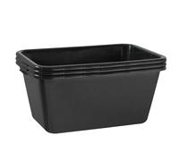 3X Mortar Box 40 Liters Black Tubs Mortar Bucket Mortar Tray Cement Bucket New
