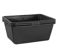 3x Mortar Box 90 Liters Black Tuppen Mortar Tub Cement Bucket New