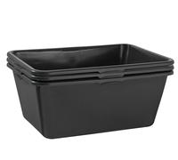 3X Mortar Box 90 Liters Mortar Tray Mortar Bucket Cement Tray Feeding Tray Black