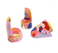 3x Mosaic plastic finger picks for Guitar or banjo