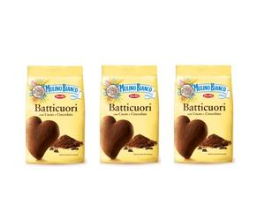 3X Mulino Bianco Batticuori Italian Cacao & Chocolate Biscuits Cookies