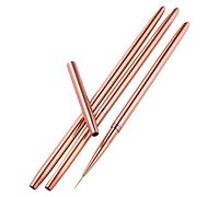 3x Nail Art Liner Brushes Nail Art Dotting Drawing Pen UV Gel Painting Rose Golden 3 Pieces