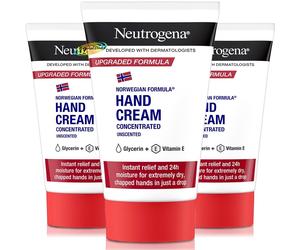 3x Neutrogena Concentrated Hand Cream Unscented 50ml - Norwegian Formula
