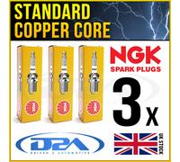 3x NGK BKR5EY-11 2355 Standard Spark Plugs For DAEWOO MATIZ 0.8 08/98>