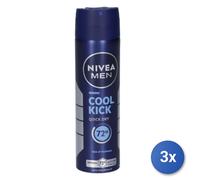 3x Nivea Cool Kick Men Deodorant Spray 150 Ml 1 Pc